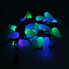 Del PVC SMD5050 RGB della corda delle luci della lampadina glassata di stile 16 mini LED luci della corda del bit